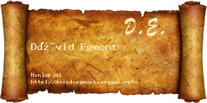 Dávid Egmont névjegykártya